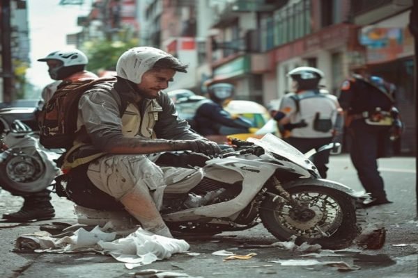 Acidente de moto indo para o trabalho - Trabalhador motorista de moto - direitos do trabalhador acidentado MWBC