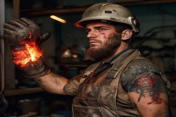 Queimadura por solda no trabalho - Soldador - direitos do trabalhador acidentado MWBC